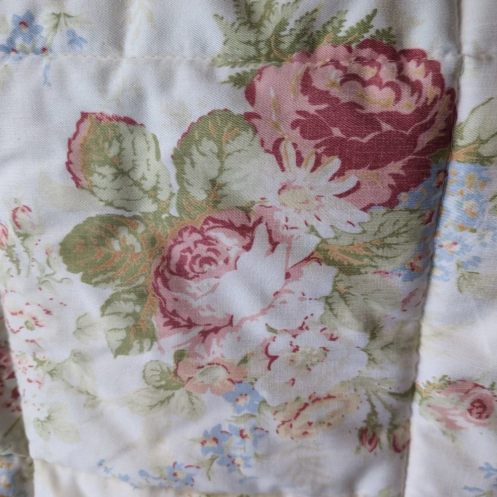 Ralph Lauren Chaps Constance Garden Queen Set Comforter 2 Shams Floral Vintage